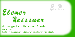 elemer meissner business card